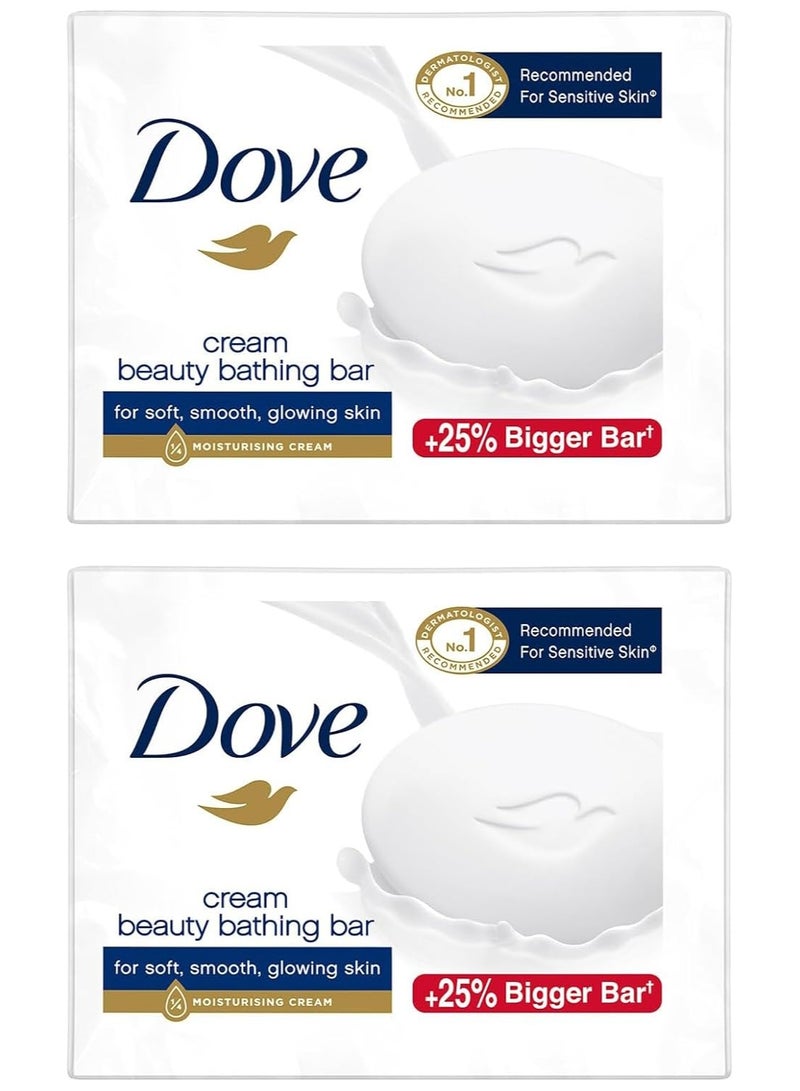 دوف صابون دوف كريم بيوتي للاستحمام 125 غرام (عبوة من 6 قطع) | مع كريم مرطب لبشرة وجسم أكثر نعومة، يغذي البشرة الجافة أكثر من الصابون العادي - Image 1